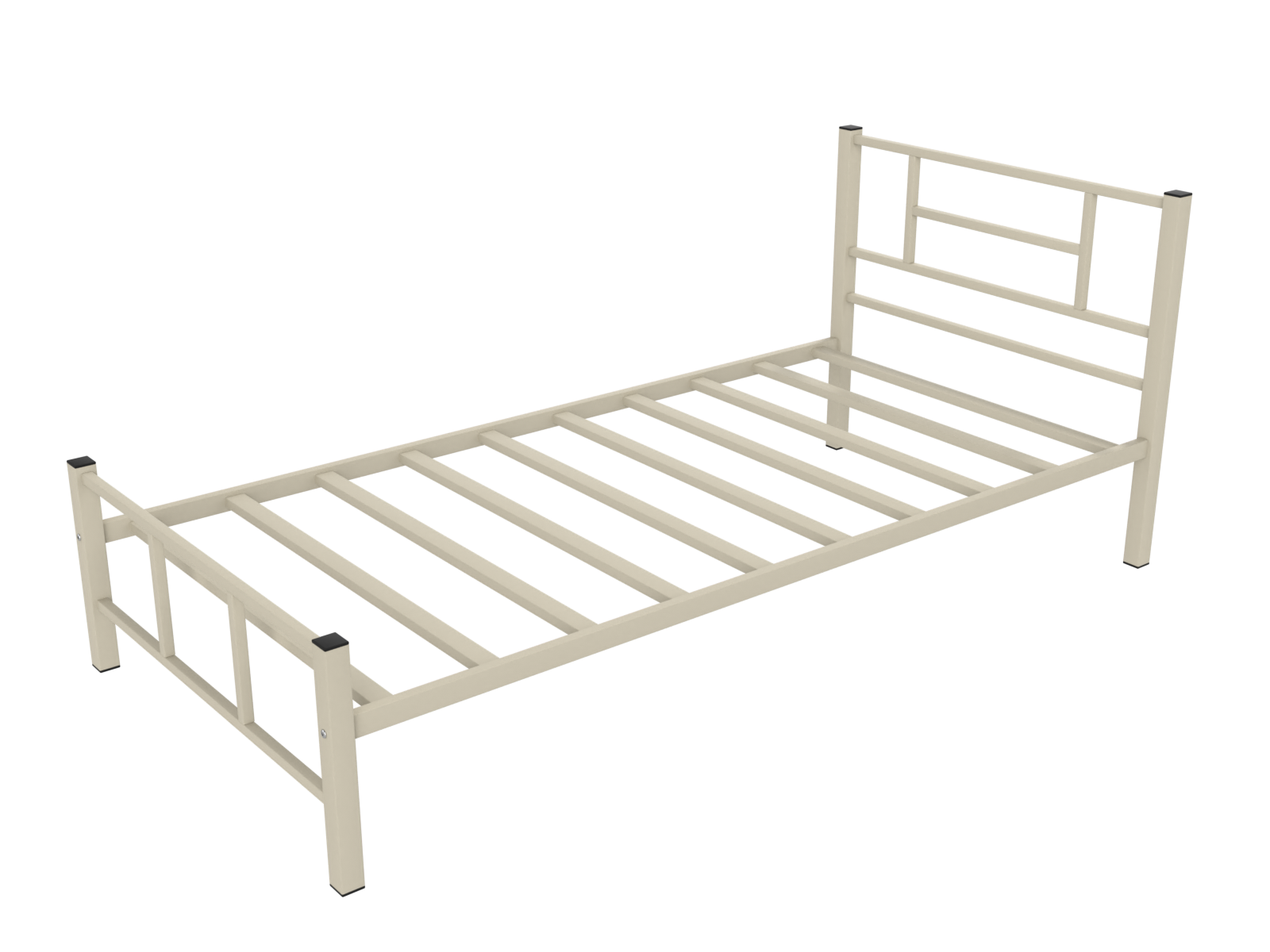 Фото кровать из металла для спальни - кадис бежевая