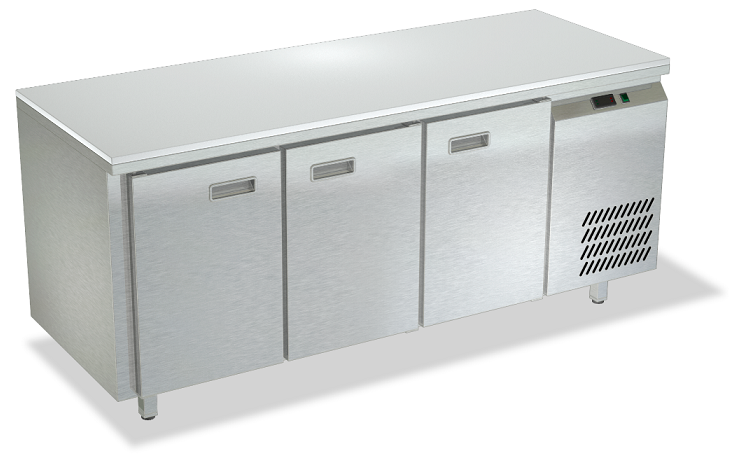 Морозильный стол кухонный боковой агрегат, столешница камень, борт СПБ/М-421/30-1806 (1835x600x850 мм)