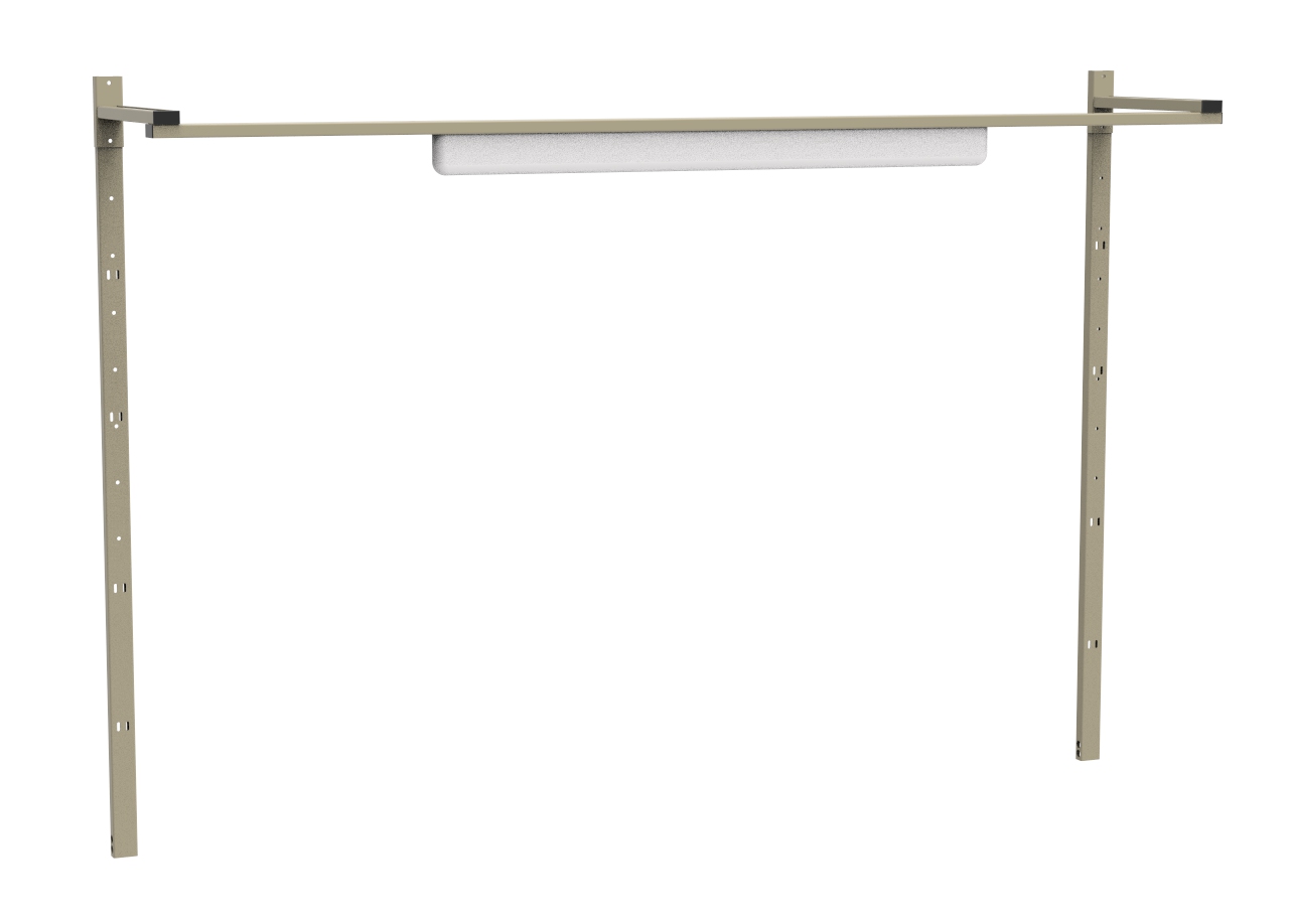 Верстак СВ-2Т.01.04.19_сб1 (1840х690х2100 мм) железный с оцинкованной столешницей, тумбой и драйвером для слесарных работ